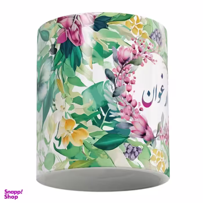 ماگ لاژید مدل اسم ارغوان طرح گل کد HWii