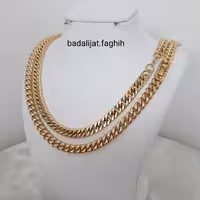 زنجیر مردونه استیل بسیار با کیفیت فوق العاده خاص آبکاری طلا شده و کاملا رنگ ثابت 