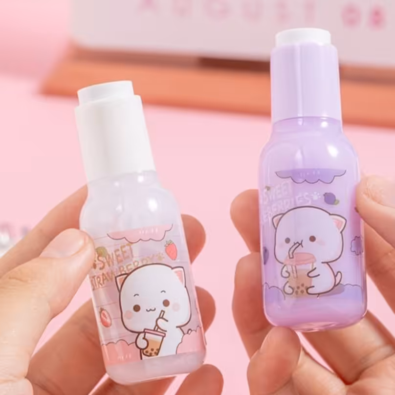 چسب نواری پاکن دار دو طرفه طرح گربه برند اصل TWINGO در رنگ های سفید صورتی بنفش 