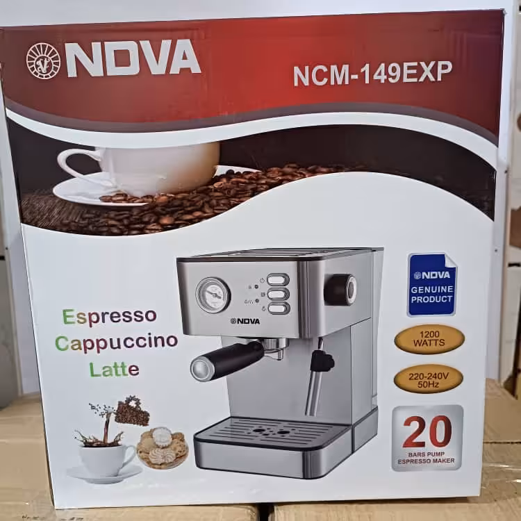 قهوه ساز اسپرسو ساز NCM149exp کارتن قرمز سنگین  توان 1200 وات 20 بار 