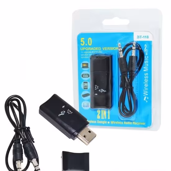 گیرنده و فرستنده صدا بلوتوث 5.0 مدل BT-118

