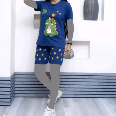 تیشرت شلوارک نخ پنبه اعلا دایناسور