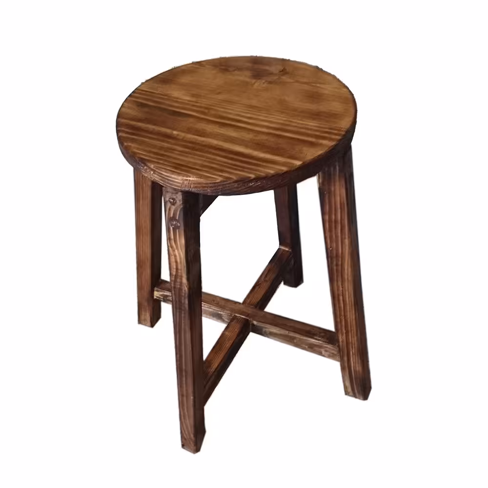 چهارپایه چوبی مدل C46  (صندلی گرد  ارتفاع 46) 