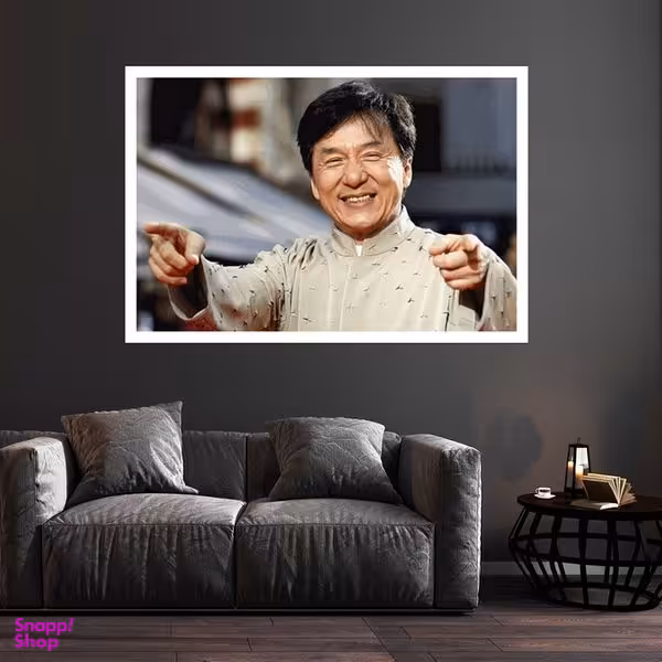 تابلو بکلیت طرح مشاهیر سینمای جهان جکی چان مدل قاب شاسی W-s9889