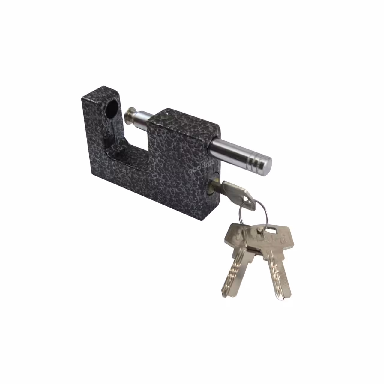 قفل کتابی 90 فولادی یک تکه ( رنگ چکشی استاتیک ) 3 کلید کامپیوتری برنجی حامی