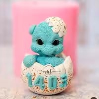 قالب سیلیکونی اژدهای بچه مناسب شمع و مجسمه نماد سال 1403