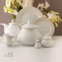 سرویس چینی 108 پارچه زرین طرح مریدین طلایی والندورفر 12نفره