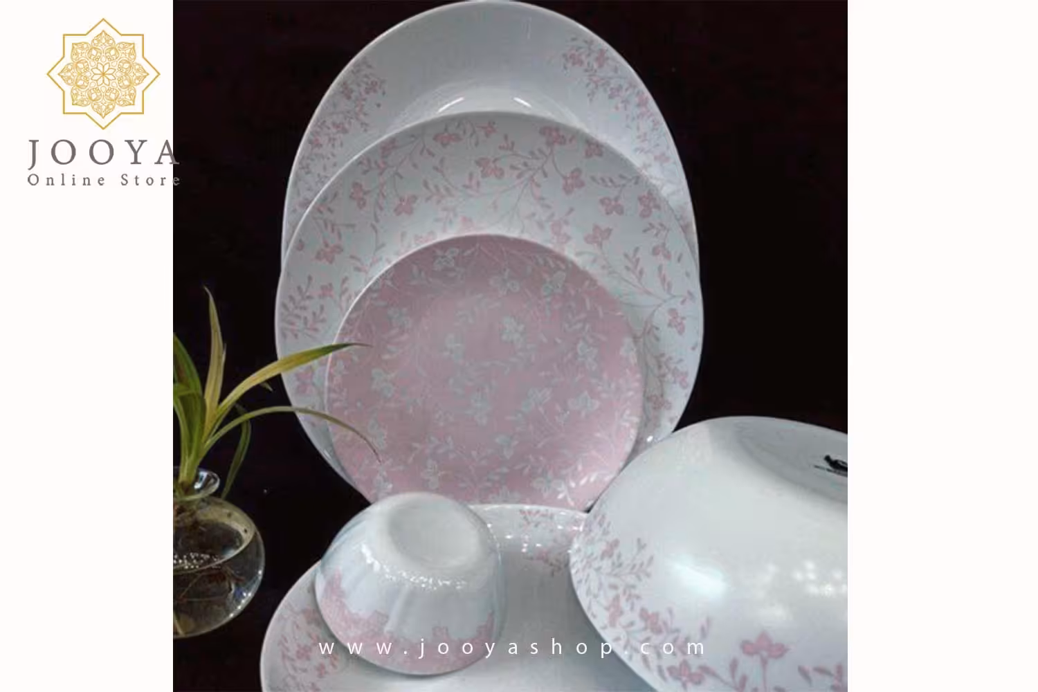 سرویس دیوالی 26 پارچه گلریز صورتی