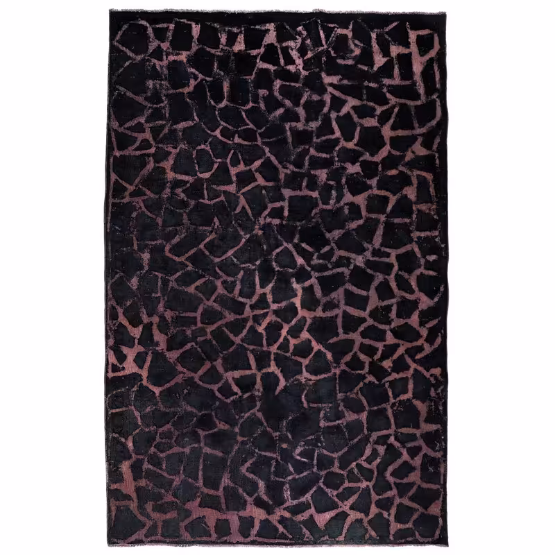 فرش دستبافت رنگ شده پنج متری طرح وینتج کد  9912106