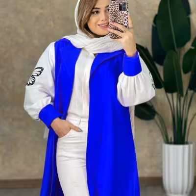 مانتو آستین چاپی پروانه