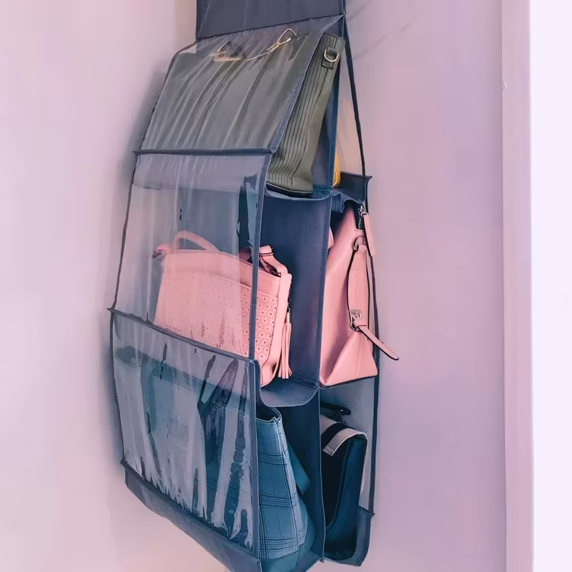 آویز نظم دهنده کیف وحوله وسایزوسایل دارای شش خانه