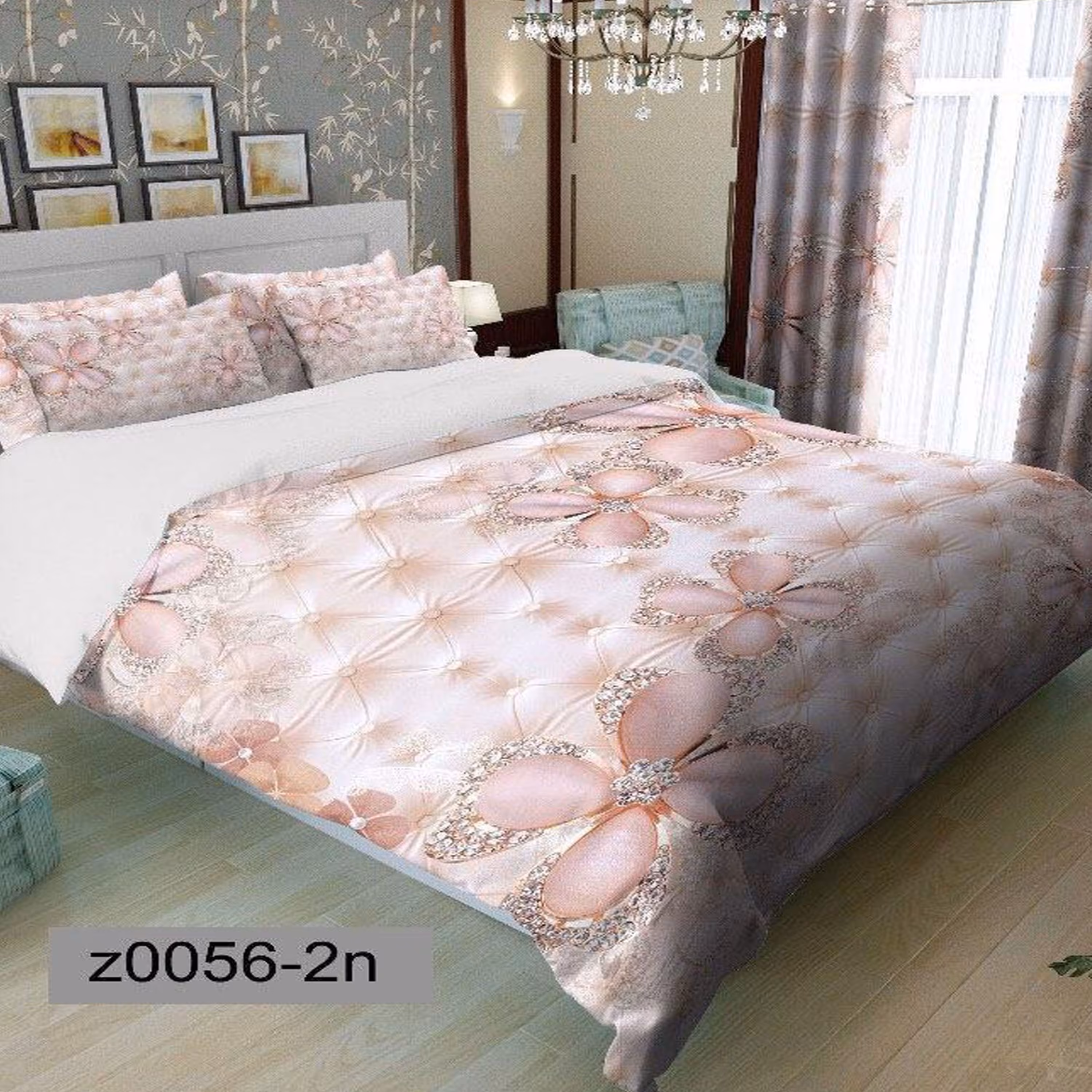 سرویس روتختی 2 نفره تنسل چاپی برندترک لند(Turk Land) z 56