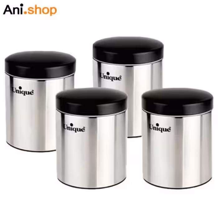 ظرف حبوبات 1.8 لیتر بدون پنجره استیل مدل UN-4460 کد 143