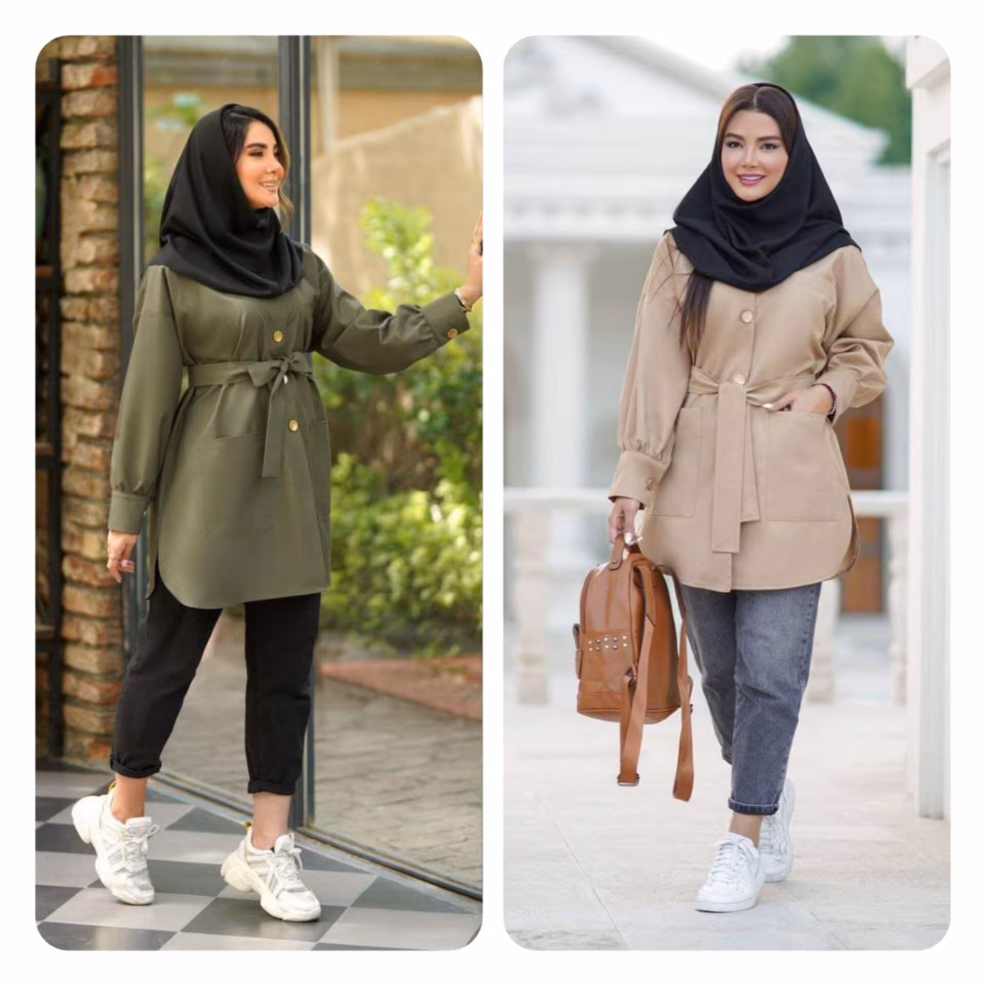 مانتو جلو دکمه در دو سایز درچند رنگ جنس داکرون
