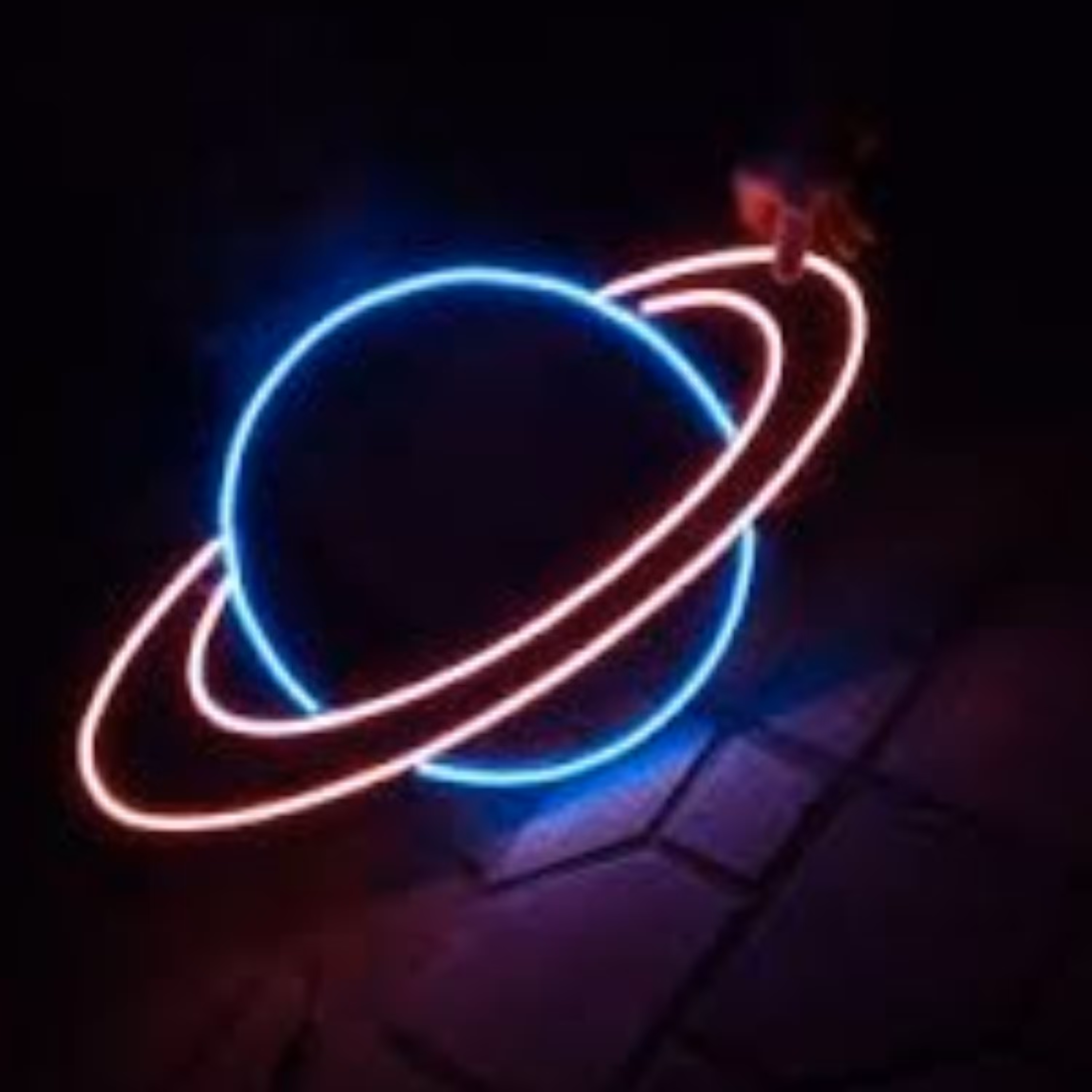 تابلو نئون طرح سیاره زحل-کد 101