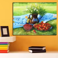 تابلو شاسی طرح نقاشی طبیعت کد 86 سایز 30x40 سانتیمتر