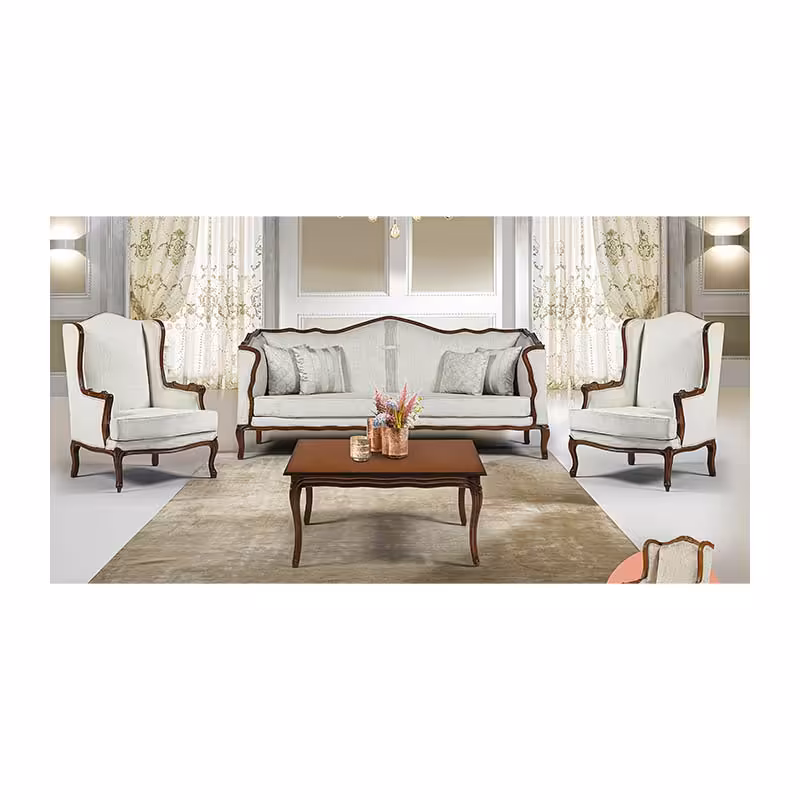 مبل 5 نفره کلاسیک کوئین فرانسوی