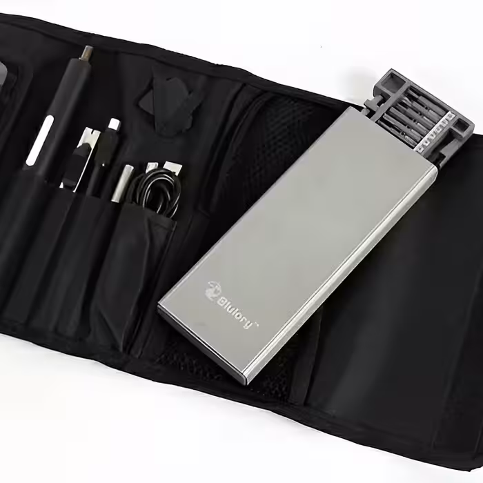 پیچ گوشتی شارژی بلولوری به همراه کیت 42 تایی جعبه فلزی