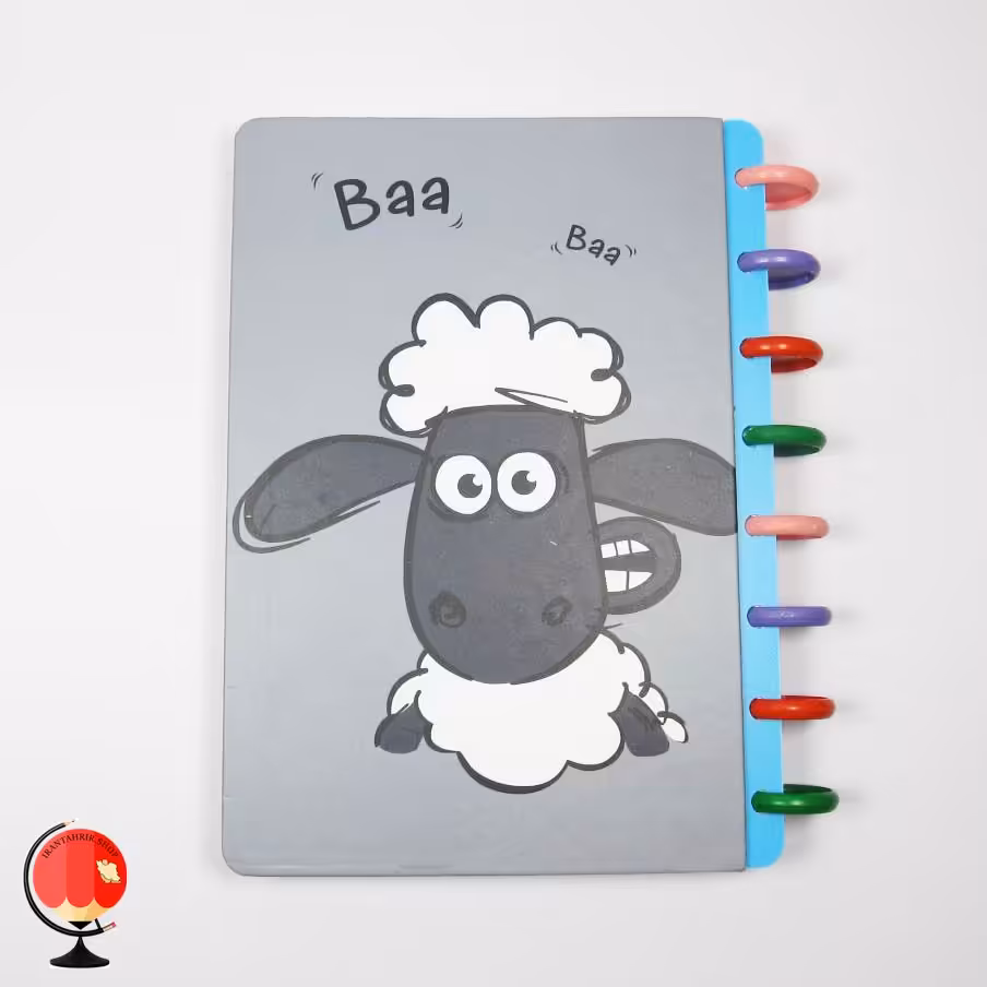 دفتر مشق 100 برگ دکمه ای طرح بره ناقلا سویل