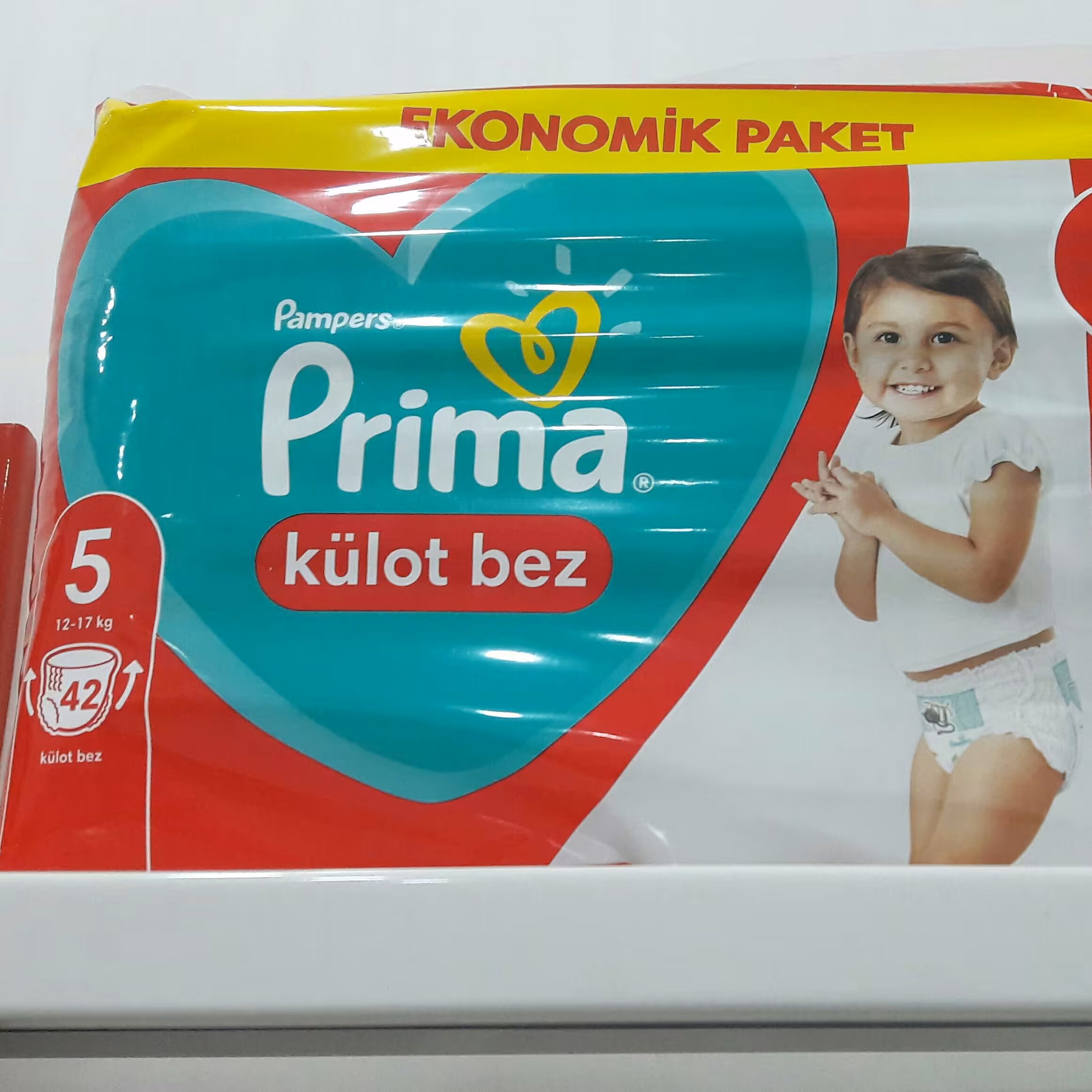 پوشک بچه پریما شورتی ترکیه سایز 5 بسته 42 عددی