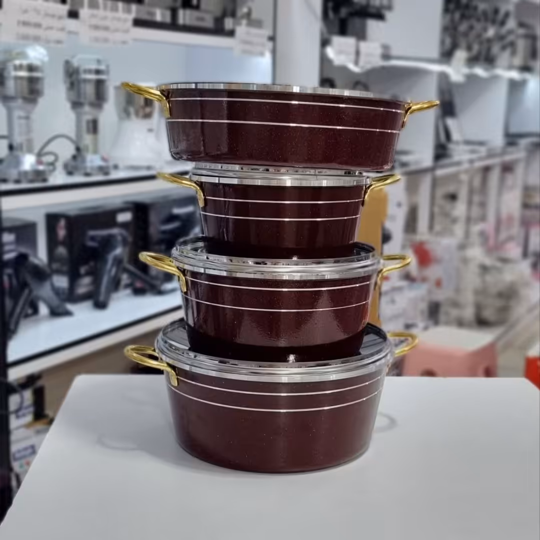  سرویس قابلمه                                                                                7 پارچه تفلون داخل زنبوری 
