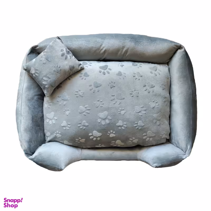 جای خواب سگ و گربه مدل ردپا سایز L به همراه بالش