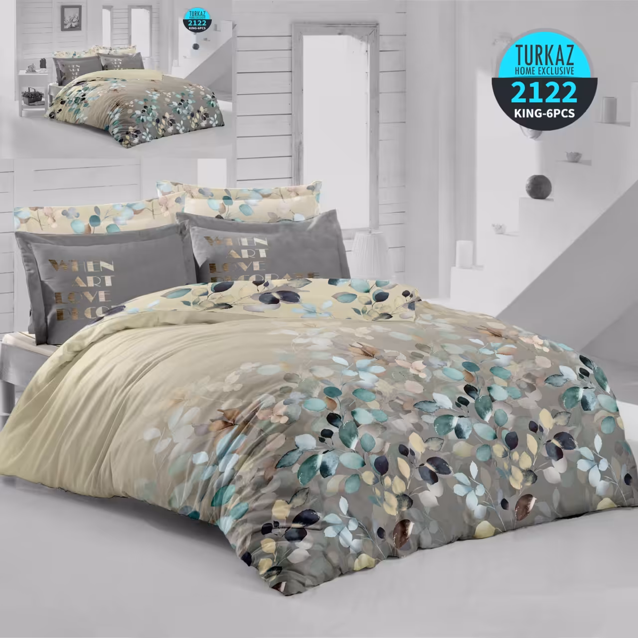 ست روتختی ترک آز کد 2122 دونفره 6 تکه