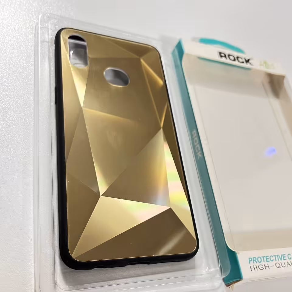 قاب سامسونگ A10s محکم الماسی طلایی برند Rock