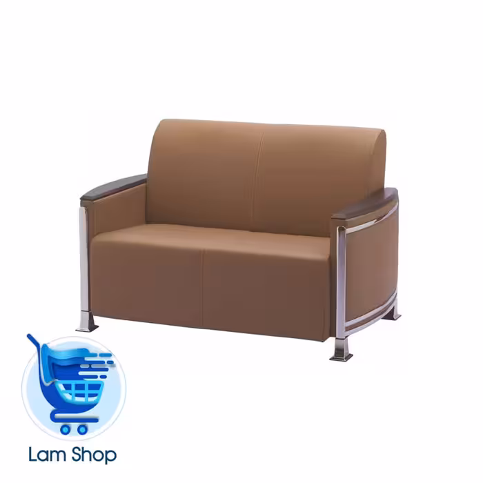 مبل راحتی آرامیس دو نفره با دسته چوبی F923P2 رایانه صنعت(زمان ارسال 20 تا 35 روز کاری)