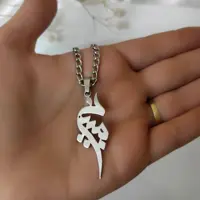 گردنبند اسم مردونه مبین استیل نقره ای (ارسال رایگان)