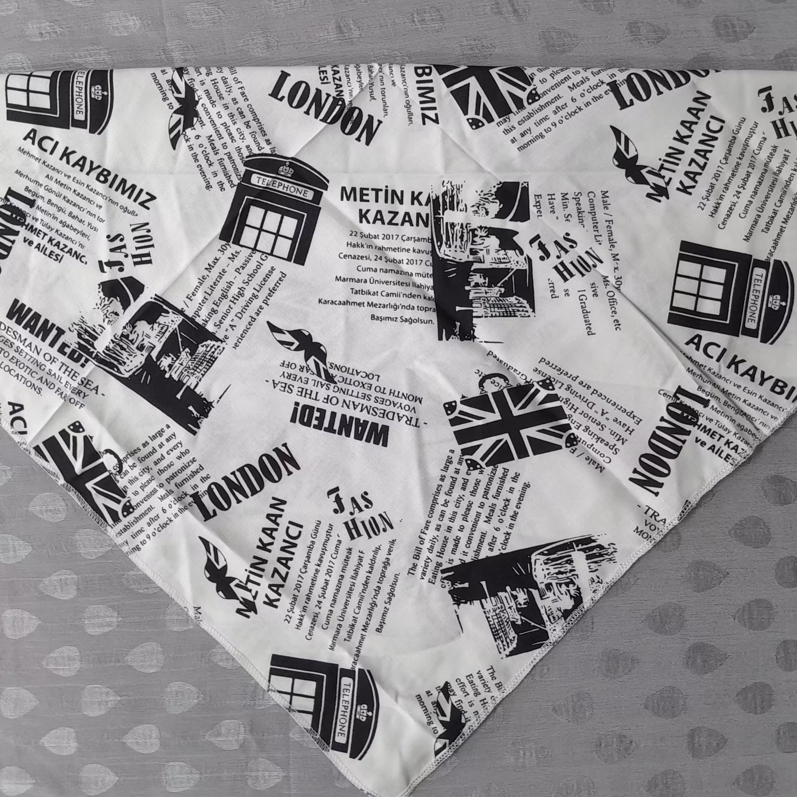 دستمال سر دیجیتال جنس نخی بسیار خنک و سبک ، بدون پرز شدن