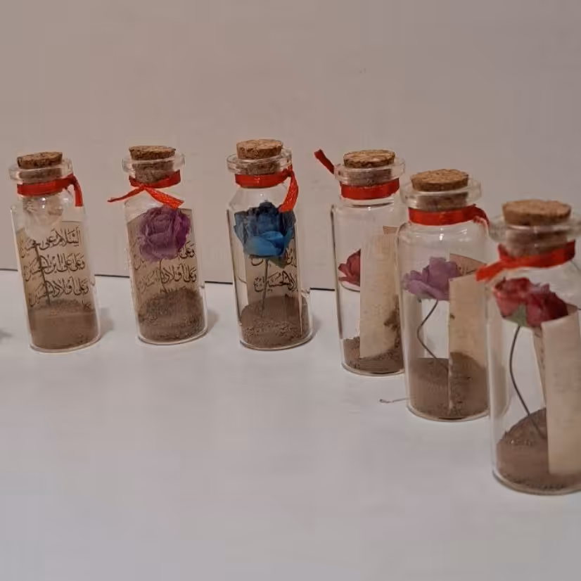 تربت کربلا بسته شیشه ای هدیه معنوی سوغات کربلا 
