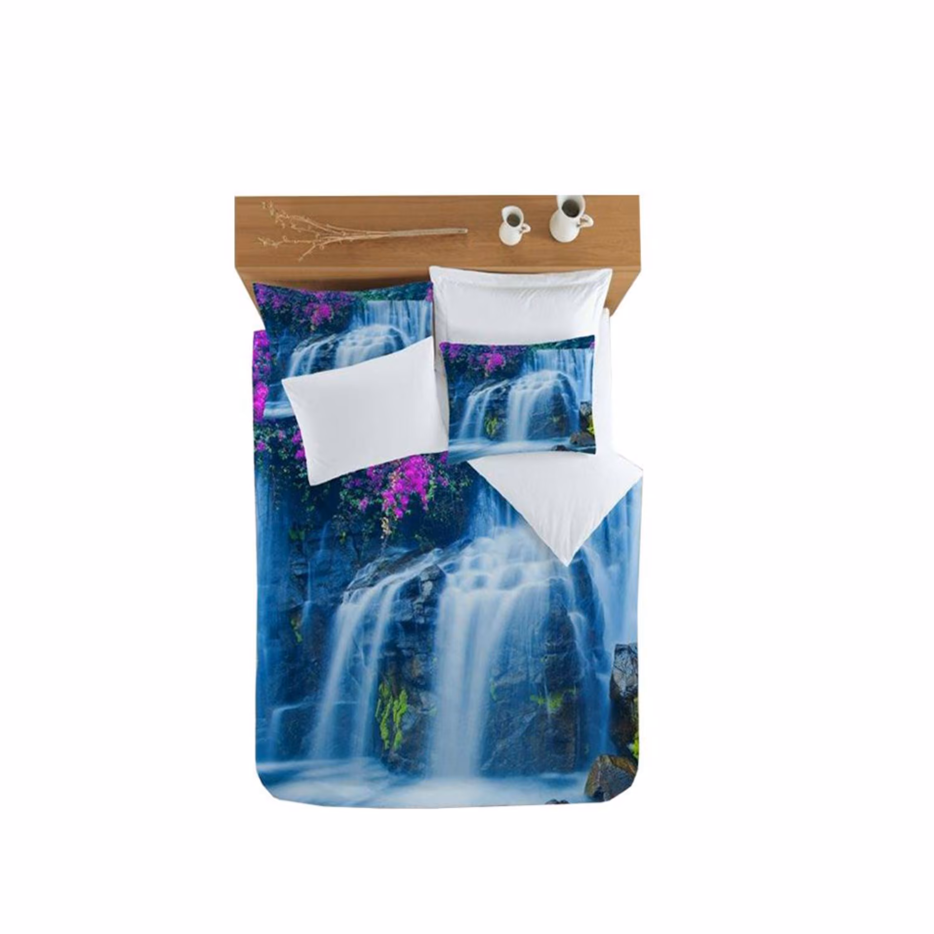 سرویس ملحفه کالرز آو فشن طرح Waterfall سری رنفورس دونفره 4 تکه - کد 44025155001