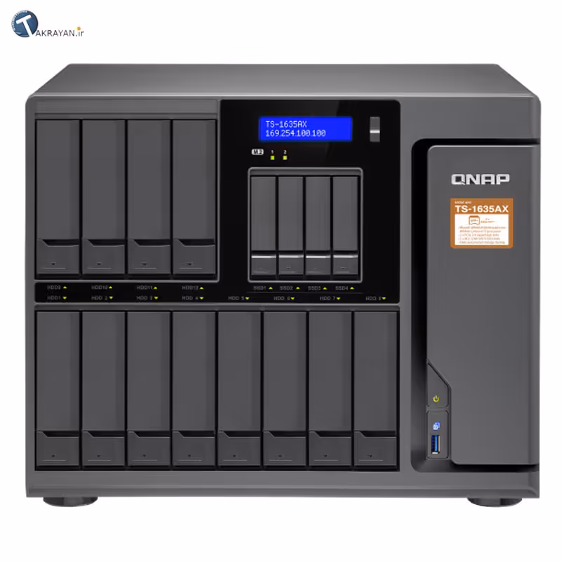 قیمت خرید NAS / ذخیره ساز تحت شبکه کیونپ QNAP TS-1635AX | Ram 8GB