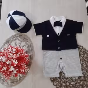 سرهمی پسرانه جلیقه سرخود با کلاه