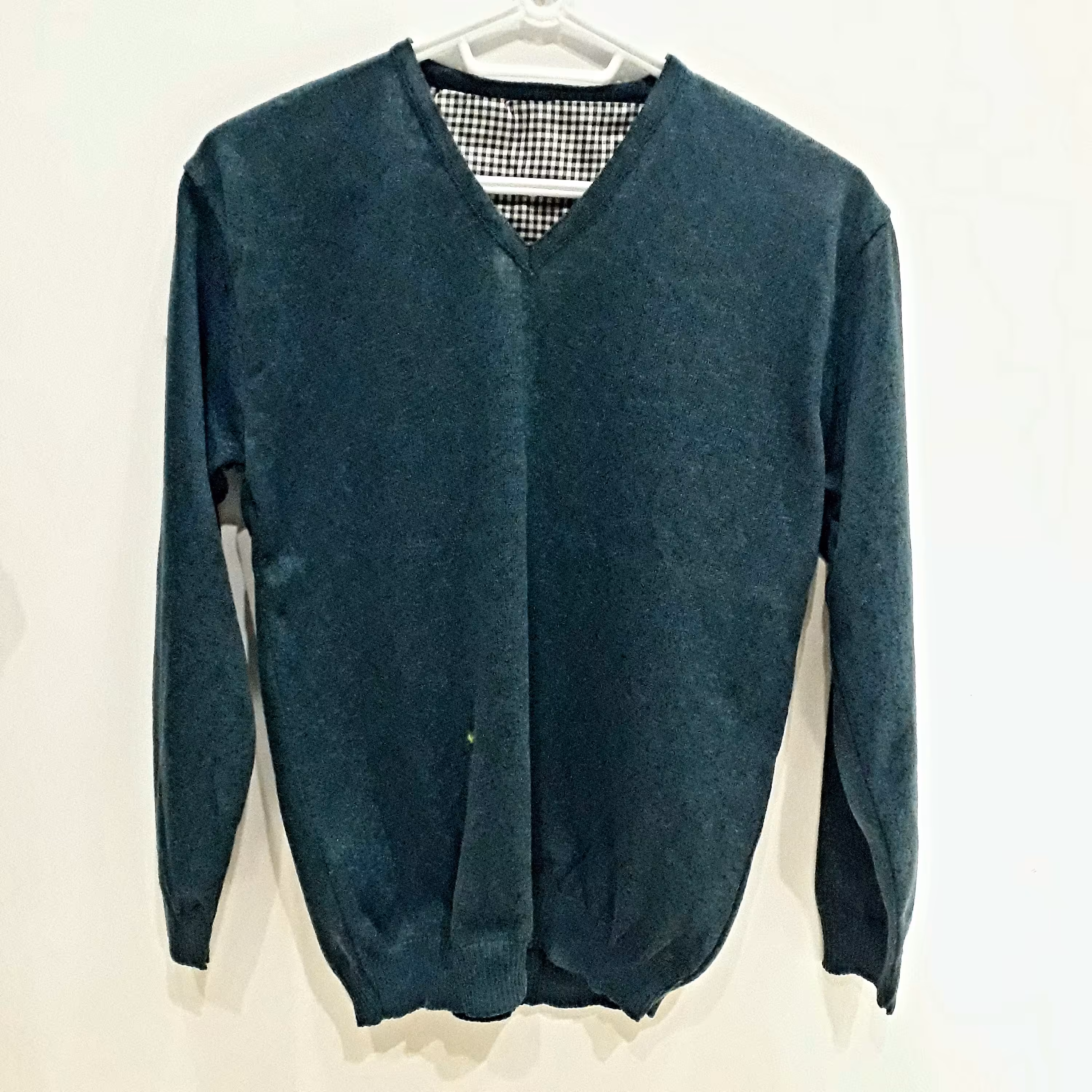 بافت یقه هفت ساده سبز کله غازی