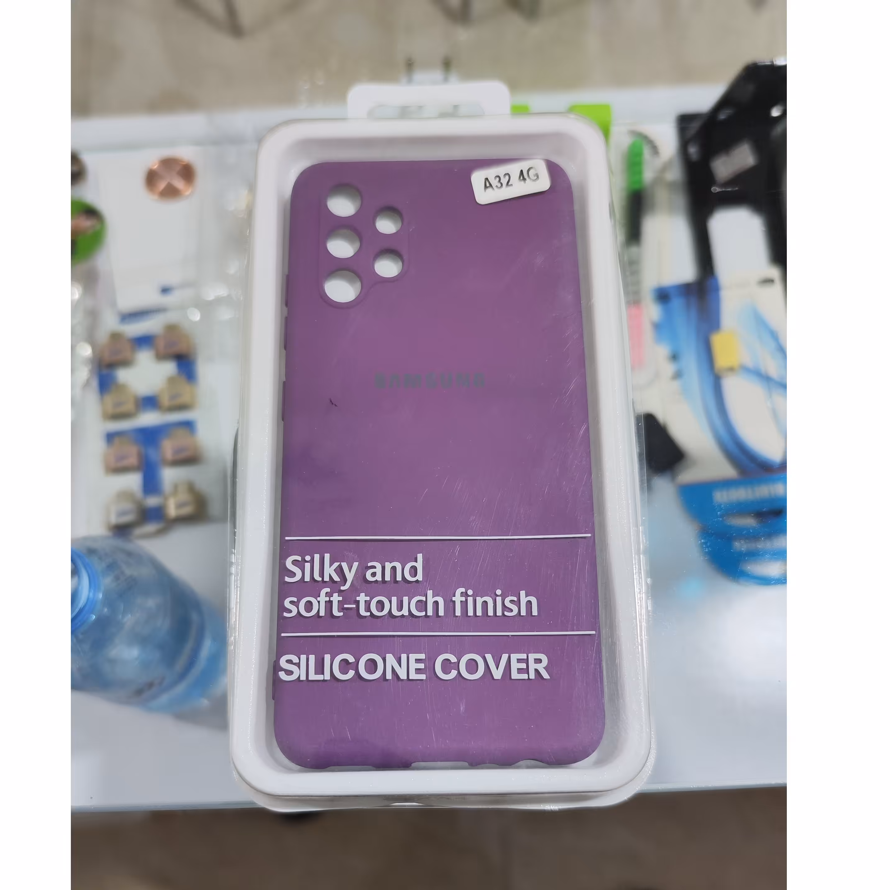 قاب سیلیکونی غیر اورجینال سامسونگ A32 4G بنفش 