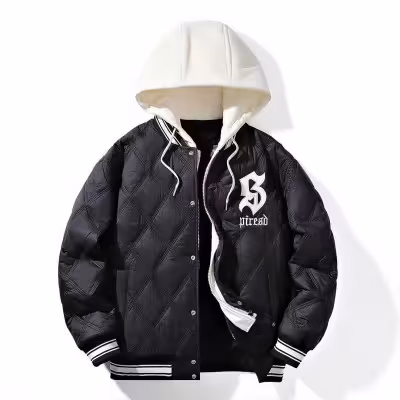 کاپشن بیسبالی جدید پارچه سوزنی