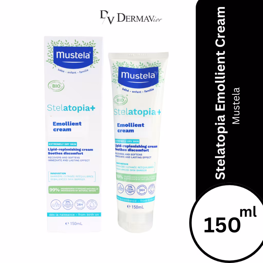 کرم مرطوب کننده استلاتوپیا پلاس جدید موستلا 150 میل اصل فرانسه ضدخشکی پوست و مرطوب کننده و نرم کننده  mustela stelatopia