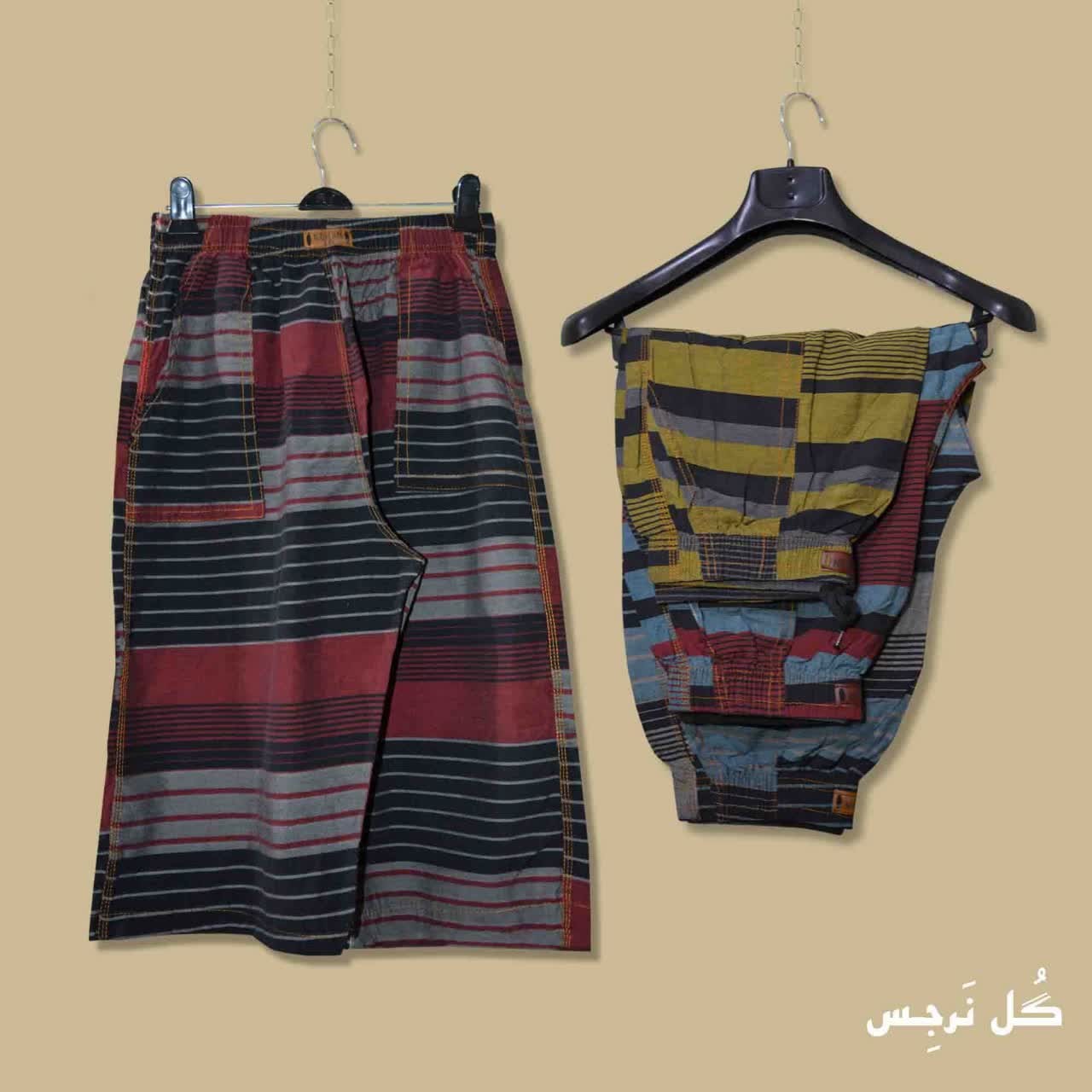 شلوارک مردانه نخی سنگشور شده سایز 2 ایکس لارج و 3 ایکس لارج
