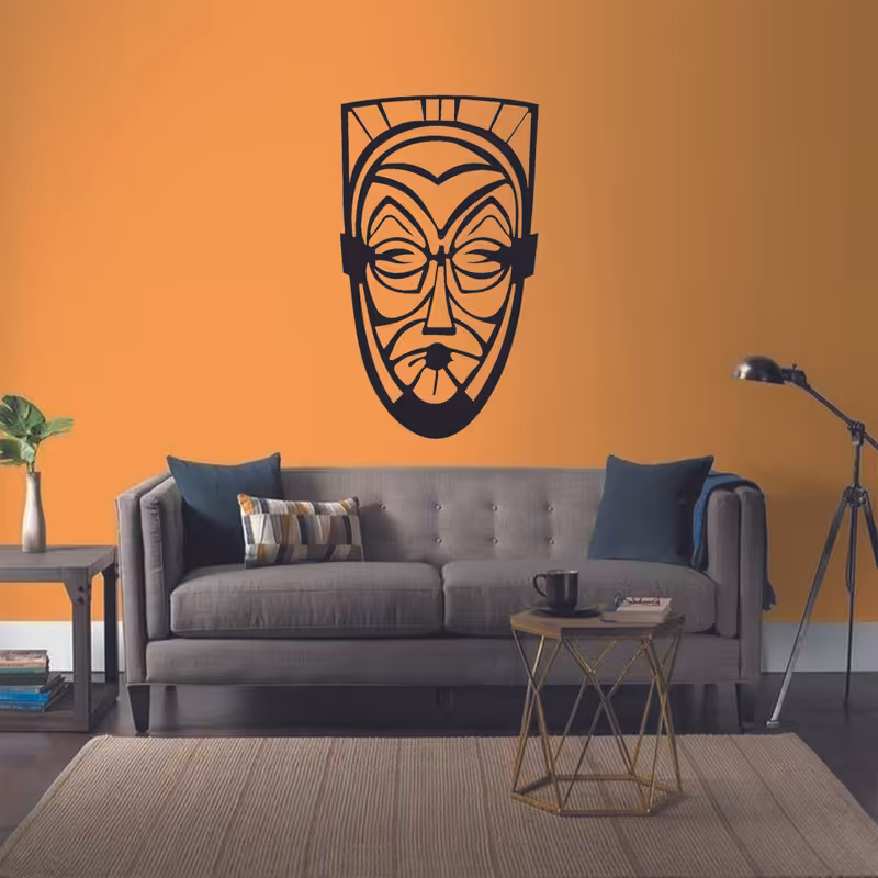 استیکر مدل چوبی طرح چهره کد S71