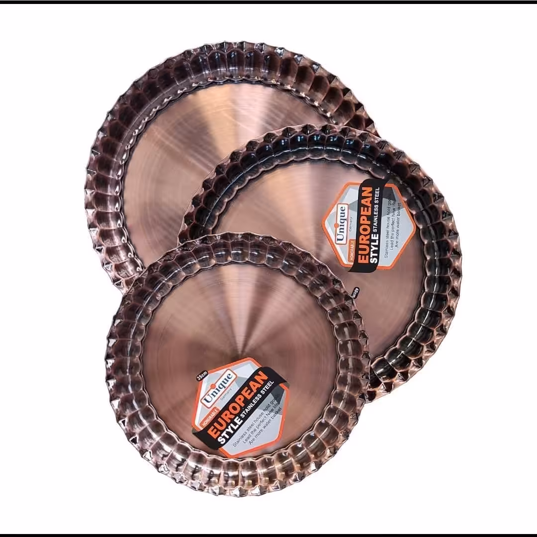 مجمع 3 تکه استیل یونیک رنگ مسی