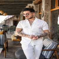 پیراهن / بلوز دکمه دار سفید مردانه فتیله مسطح اورجینال OUTFİT MAN
