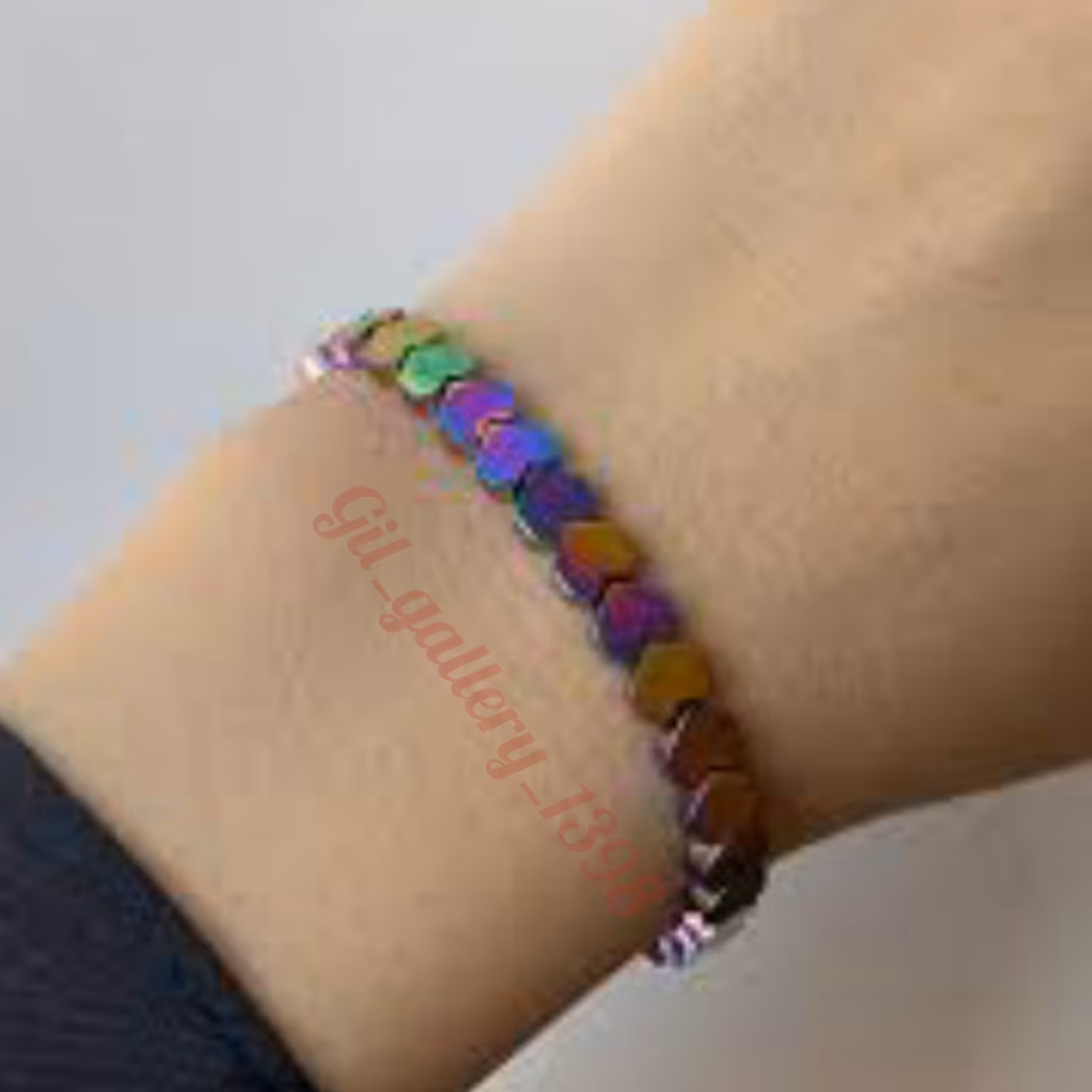 دستبند سنگ حدید قلب هولوگرامی