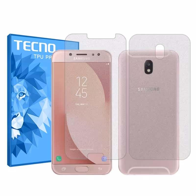 گلس صفحه نمایش و پشت گوشی سامسونگ Galaxy J7 Pro مدل هیدروژلی مات برند تکنو کد SS