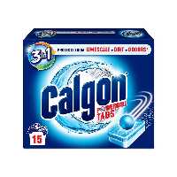 قرص جرم گیر ماشین لباسشویی کالگون Calgon بسته 15 عددی ساخت اروپا 3 کاره