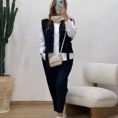 مانتو شلوار زنانه مدل ️نام : مدل طوطیا