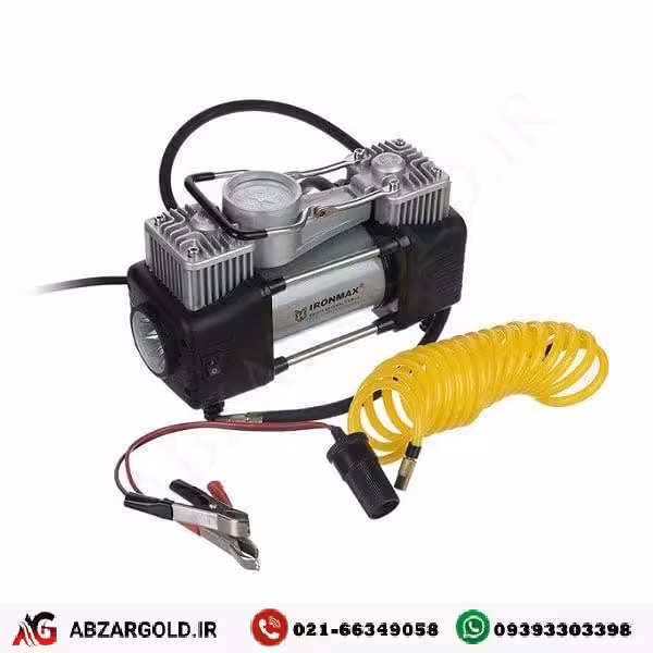 پمپ باد فندکی آیرون مکس دو سیلندر مدل IM-AC55C