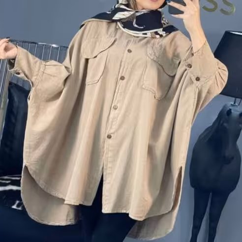 مانتو زنانه الیاف خفاشی