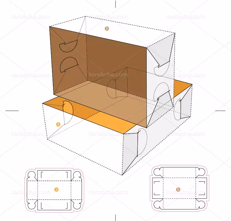 وکتور صفحه گسترده جعبه ساده | گرافیک با طعم تربچه